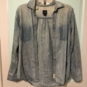 A/X Armani Exchange denim button up shirt